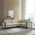 Otis 104-Inch Square Arm 2-Piece L-Shaped Sectional Chenille Sofa