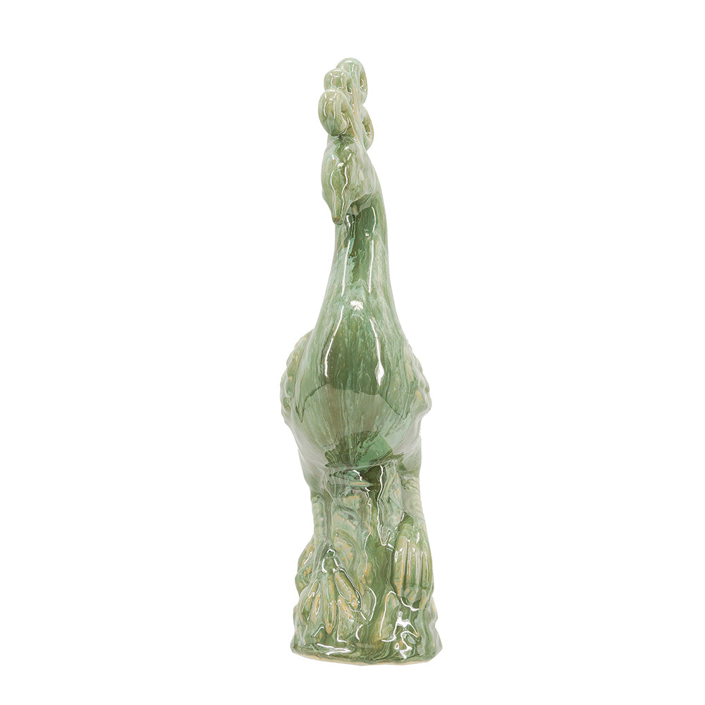 Ceramic Peacock Sculpture