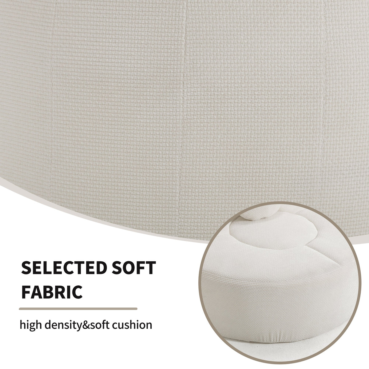 Round Sofa Bed with Memory Foam Sectional Couch
