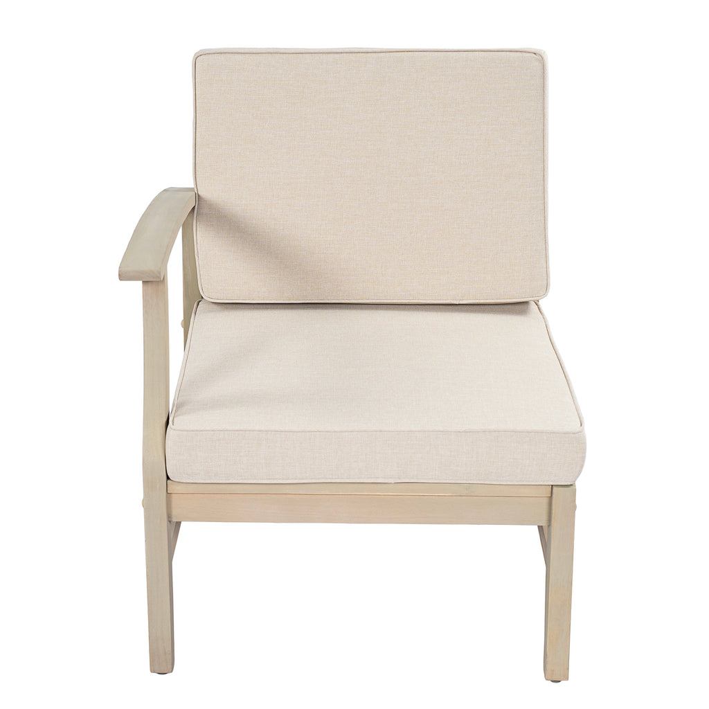 Perla Left Armchair in Acacia Wood