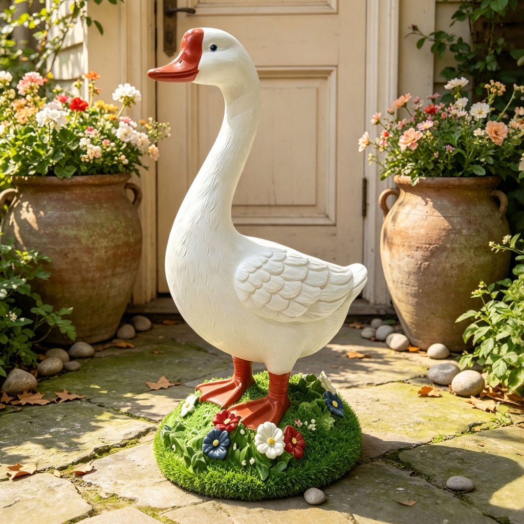 20 Inch DIY Paintable Goose Garden Statue