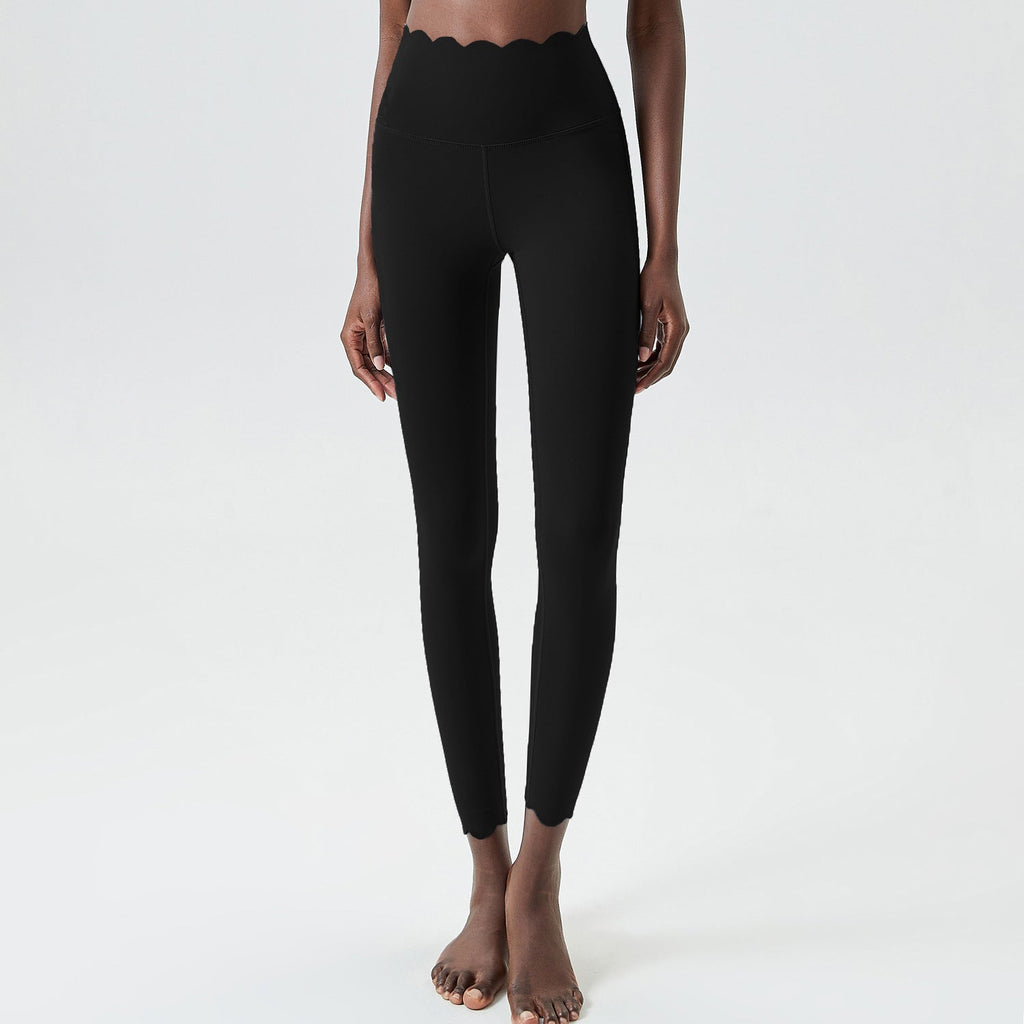 Small Wave Yoga Pants Plus Size Lycra Milk Leather Tight Trousers For Women