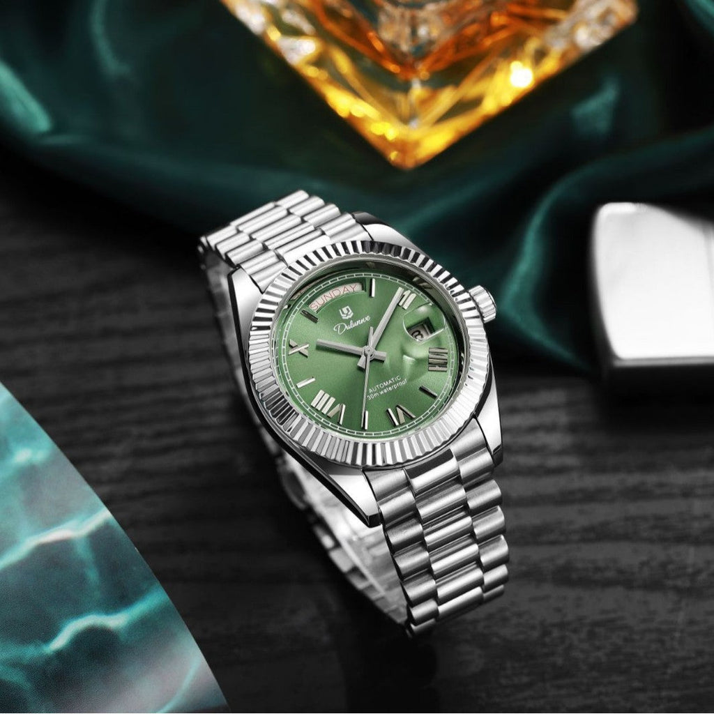 Dual-calendar Automatic Mechanical Mens Watch