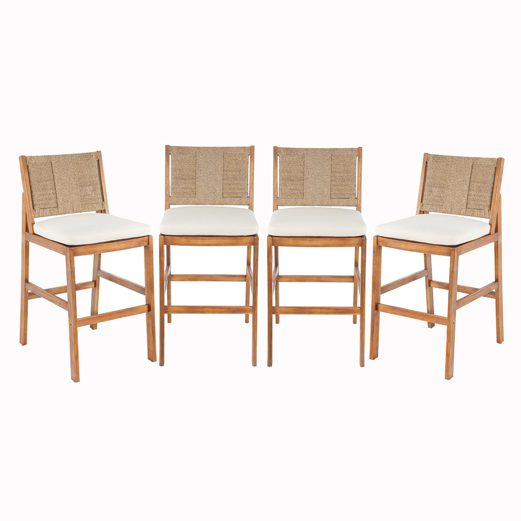 4 Piece Acacia Wood Patio Seating Set