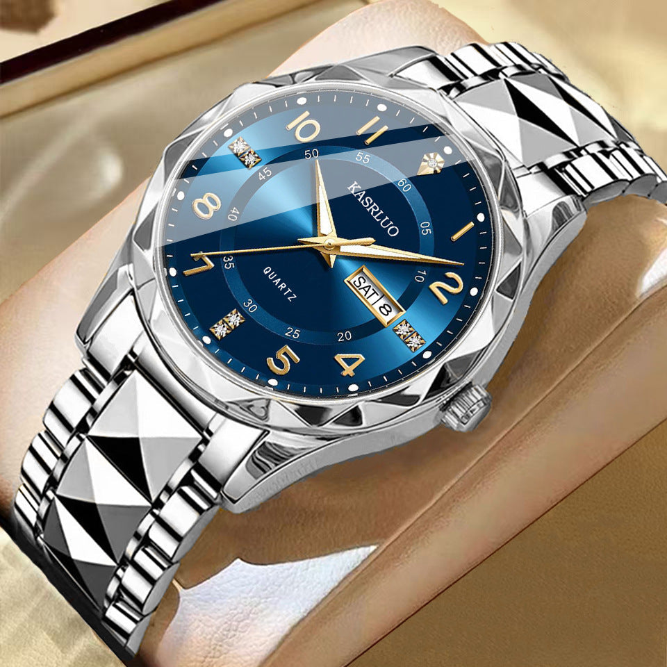 Men's Dual Calendar Fashion Waterproof Luminous Quartz Watch