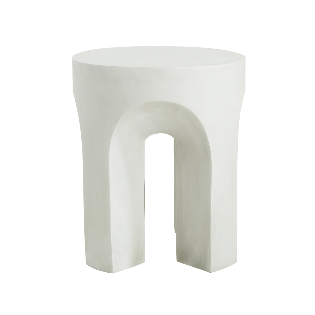 Outdoor MGO Round Top Side Table/End Table, Antique White