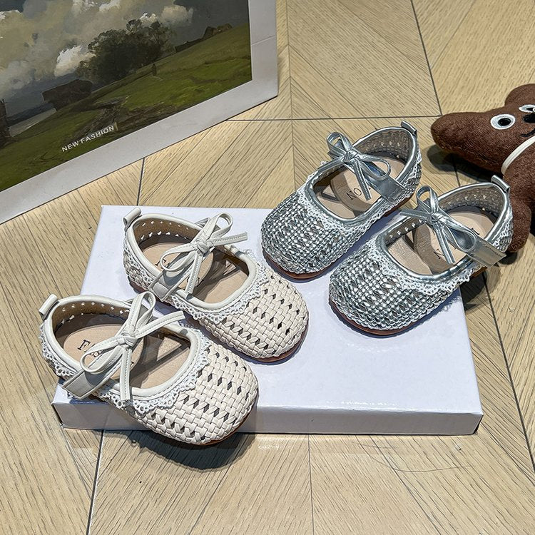 Children's Fashion Hollow Princess Shoes Summer New Style Girls' Soft Bottom Hollow Baotou Little Girls' Anti Slip Sandals
