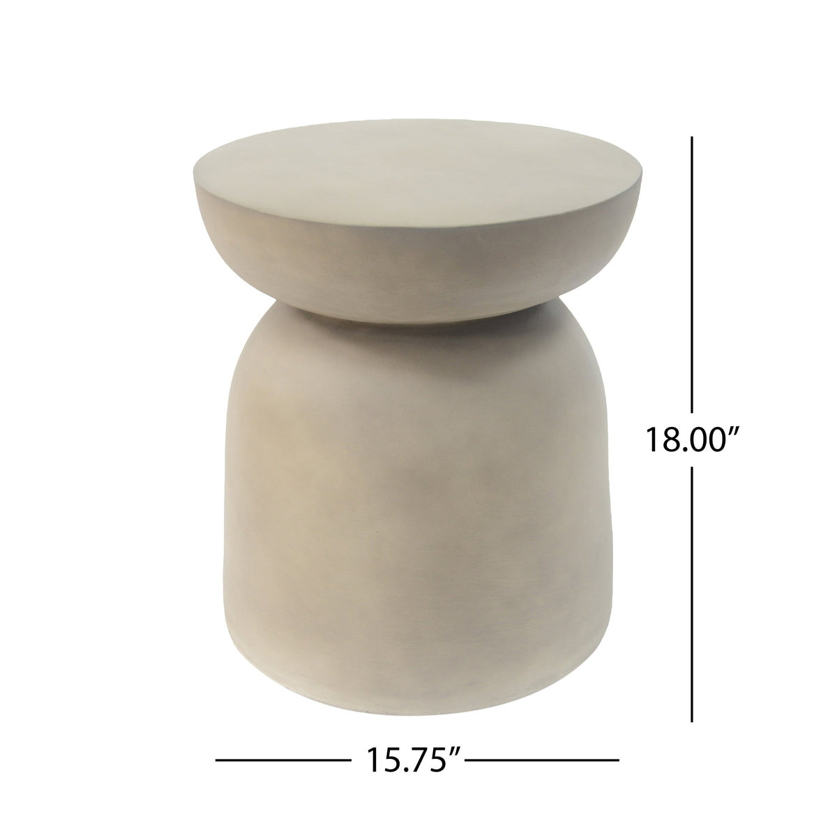 Outdoor Round Top MGO Drum Side Table