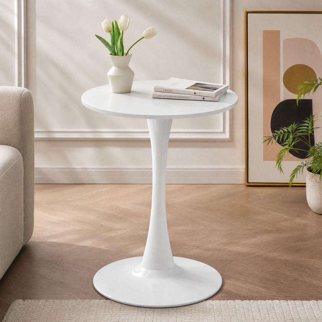 White Round Dining Table