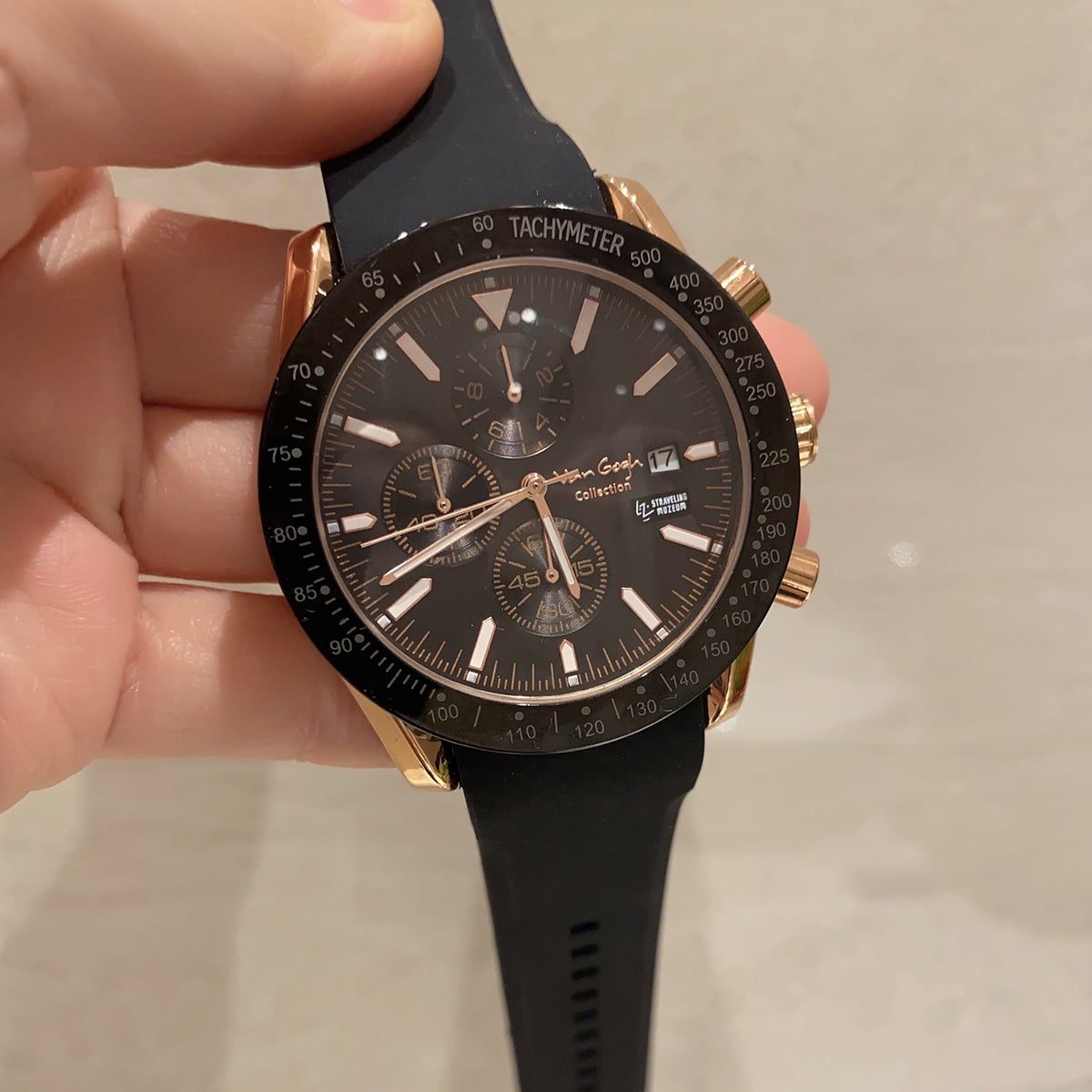 Van Gogh Starry Fantasy Series Men's Rubber Strap Watch