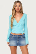 Women's V-neck Slim-fit Versatile Fashion Top