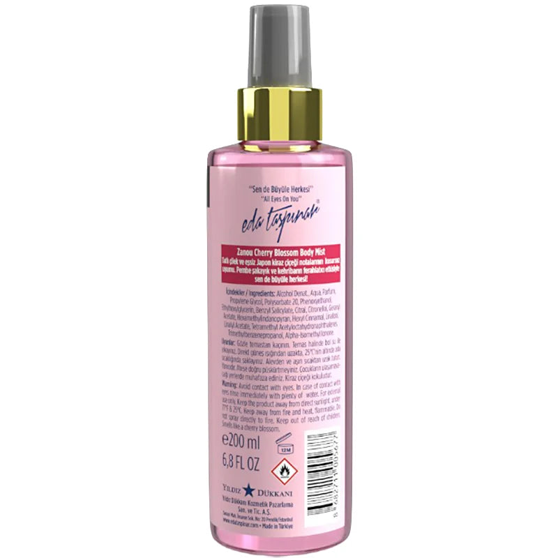 Eda Taspinar Zanou Cherry Blossom Body Mist Floral Scent 200ml
