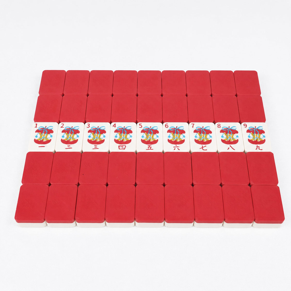 160PCS Christmas American Mahjong Set 3D Printed Red White Mahjong Tiles With Holiday Designs Storage Case For Game Night