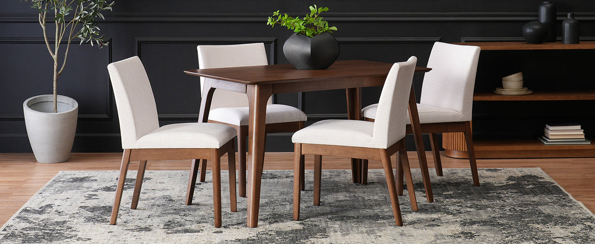5-Piece Dining Table Set with 4 Chairs