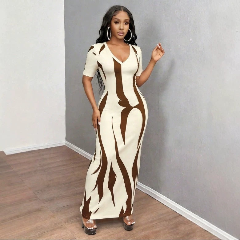 2026 New Cross-Border Autumn Amazon European And American Best-Selling Sexy Versatile Slim-Fit Pleated Dress