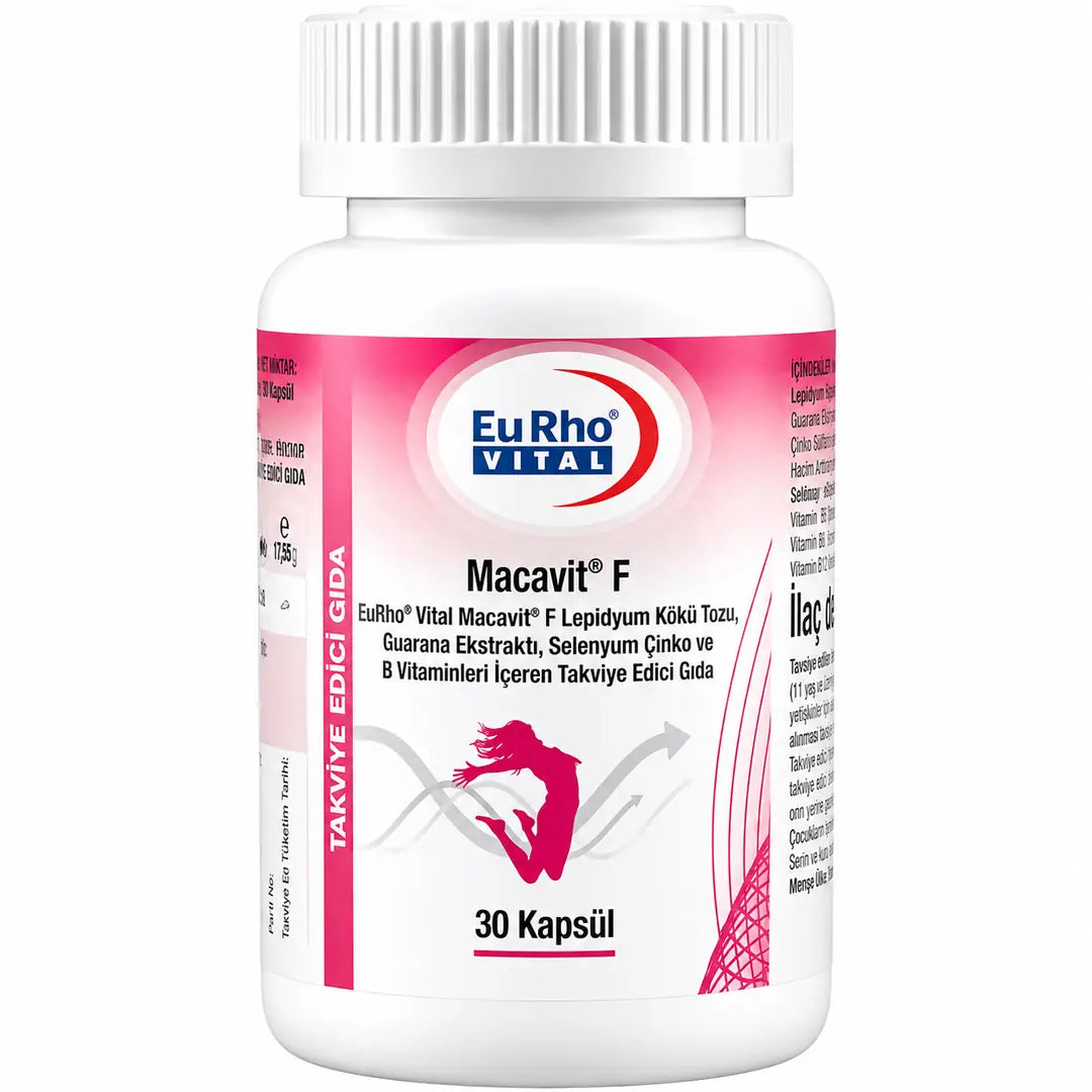 Eurho Vital Macavit F Maca & Guarana Supplement 30 Capsules
