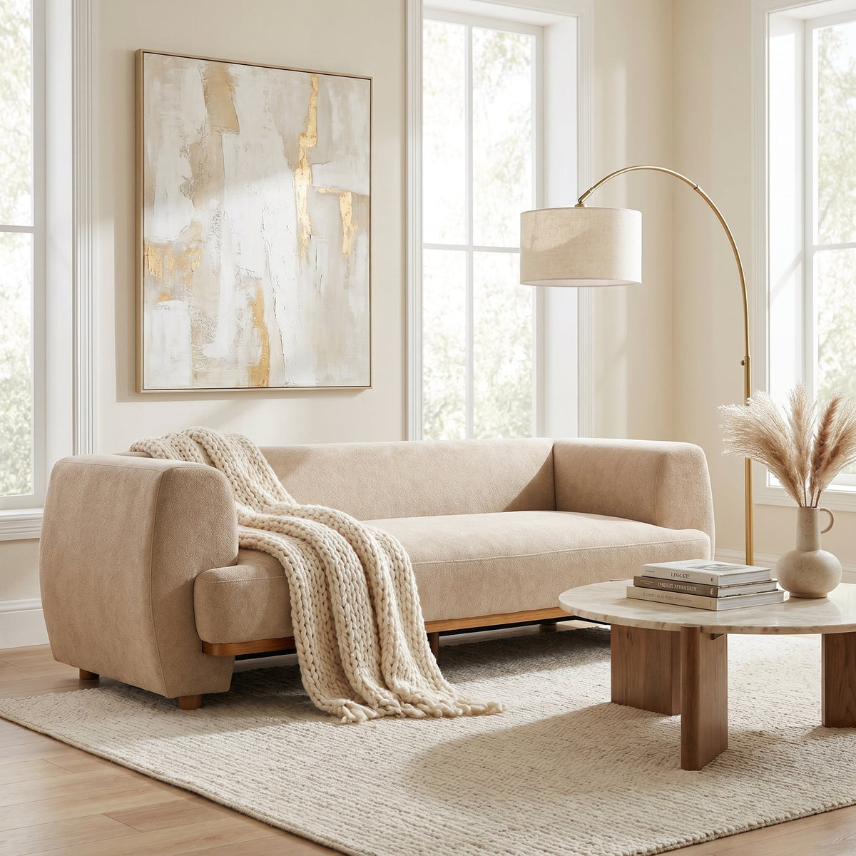 Flow 79 in. Modern Upholstered Velvet Sofa - Nomad