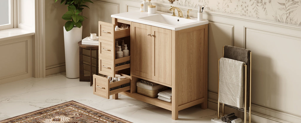 36" Bathroom Vanity with Sink Top