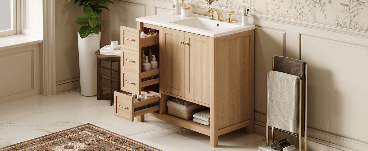 36" Bathroom Vanity with Sink Top