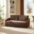 75 in. Curved Velvet Upholstered Sofa
