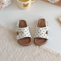 2026 Summer New Kids Sandals, Soft Light Sole Girls Shoes, Fashion Polka Dot Hook & Loop Beach Shoes For Little Middle Big Kids