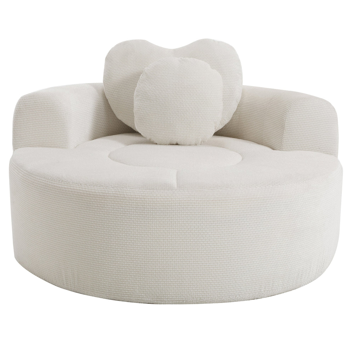 Round Sofa Bed with Memory Foam Sectional Couch