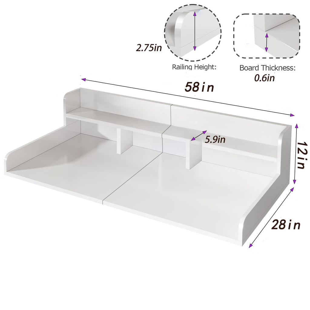 Washer Dryer Countertop with Non-slip Pads - Walnut