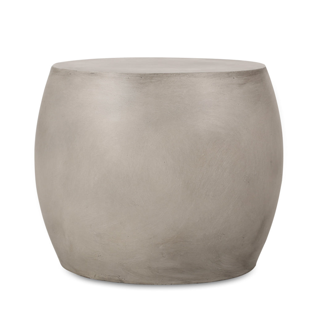 Outdoor Oval Lightweight Concrete Side Table