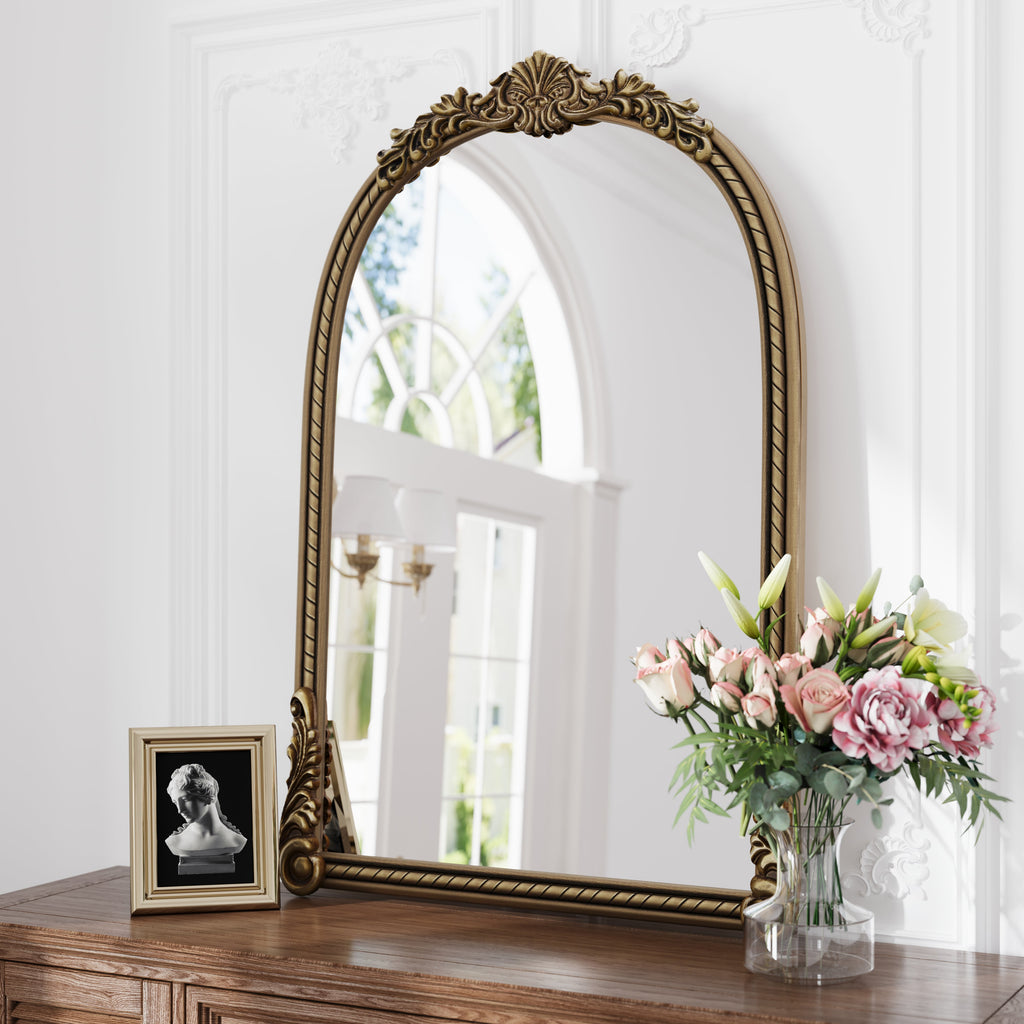 37" Arch Vintage Relief Mirror