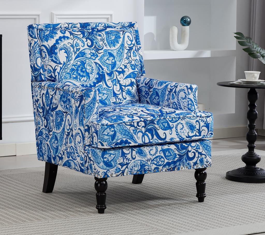 Upholstered Accent Chair, Vintage Armchair