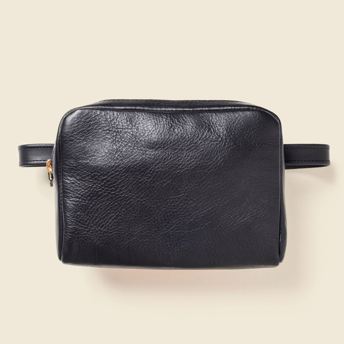 Leather Fanny Pack - Black