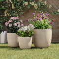 U_Style Lightweight Matte Textured MGO Flower Pot Set of 3