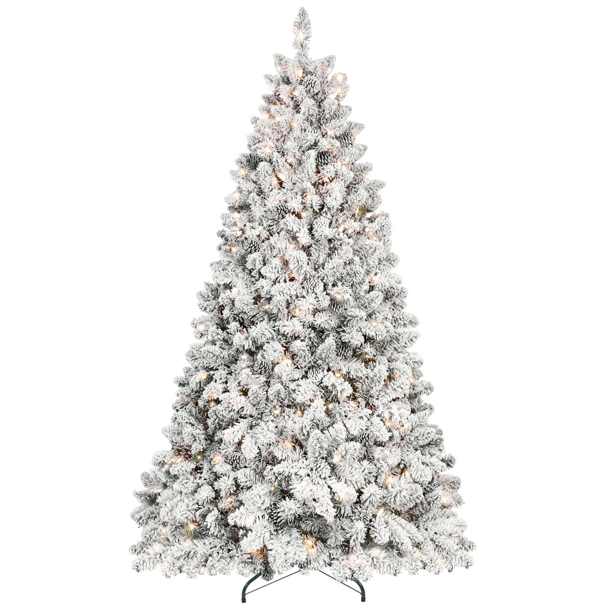 7.5FT Flocked Christmas Tree with 550 UL Lights