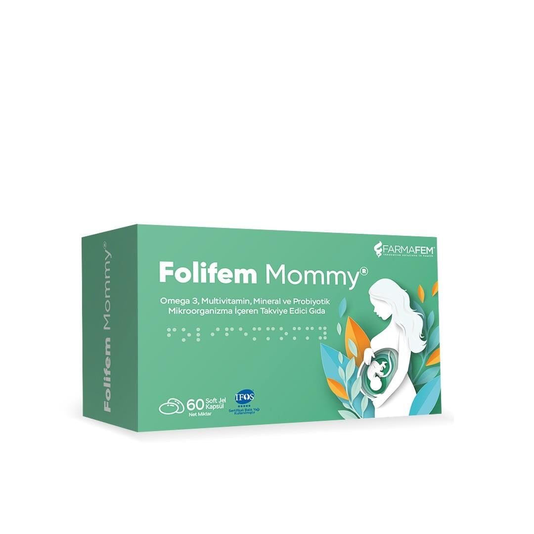 Farmafem Ilac Folifem MOMY Prenatal Support 60 Softgels