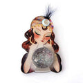 Fortune Teller with Crystal Ball Brooch by Laliblue | PRE-ORDER SHIPS IN 2-3 WEEKS