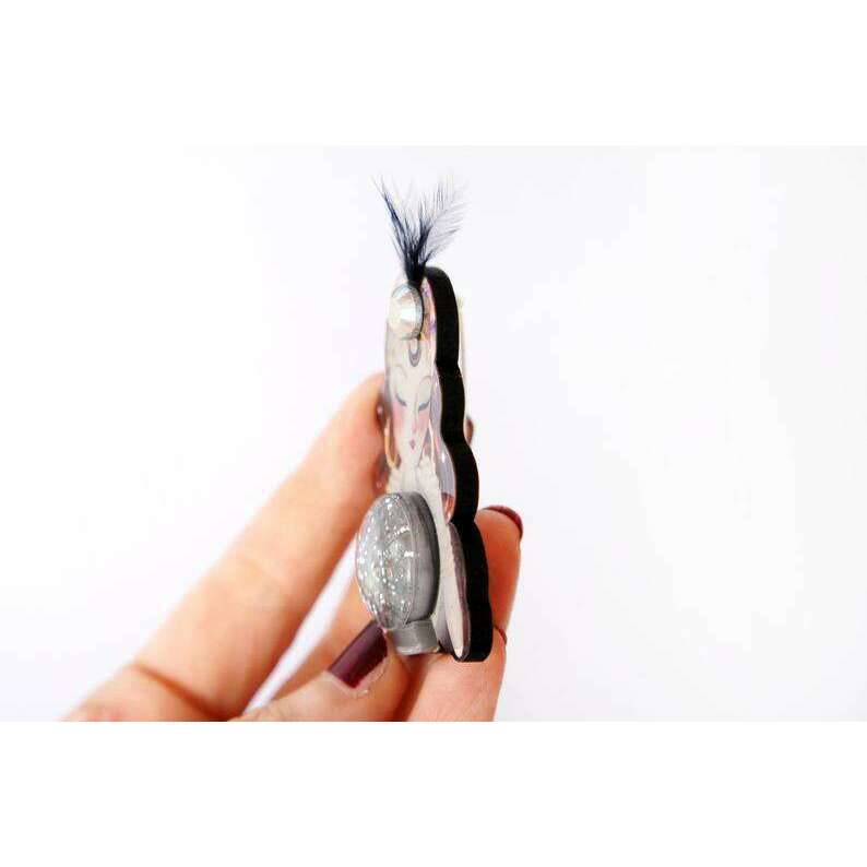 Fortune Teller with Crystal Ball Brooch by Laliblue | PRE-ORDER SHIPS IN 2-3 WEEKS