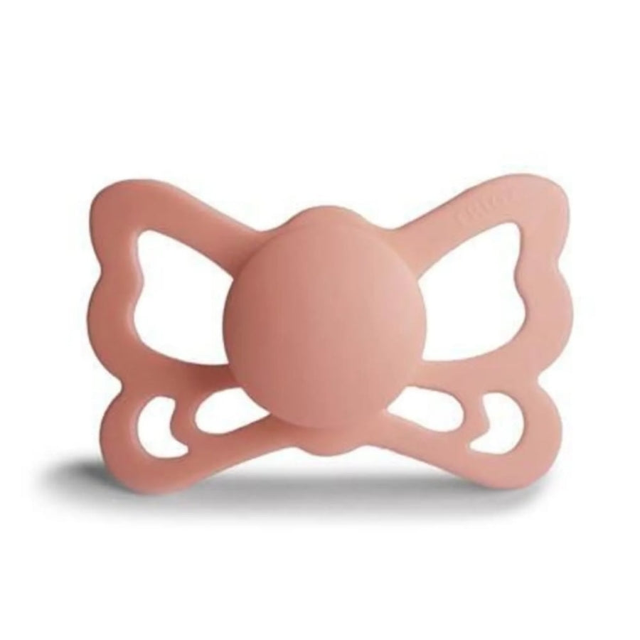 Frigg Butterfly Silicone Pacifier Pretty In Peach 6-18 Months