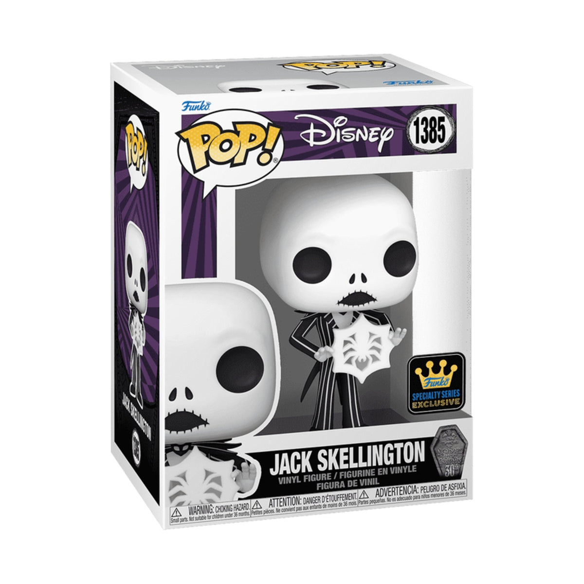 Funko Pop Nightmare Before Christmas: Jack w/ Spider Snowflake Funko P