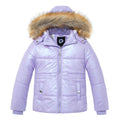Garemcy Girls Metallic Winter Coat | Purple | 5-6 Year - # GIAA21210029