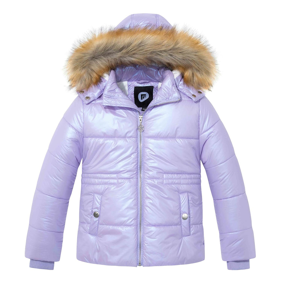 Garemcy Girls Metallic Winter Coat | Purple | 5-6 Year - # GIAA21210029