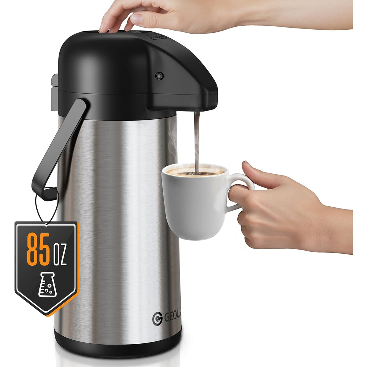 Geouja 85-Oz Air Pump Pot - GEO-85