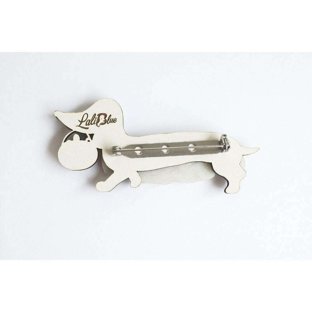 Ghost Dachshund Brooch by Laliblue | PRE-ORDER SHIPS IN 2-3 WEEKS