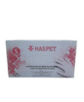Haspet Latex Powder-Free Disposable Gloves Small 100 Count