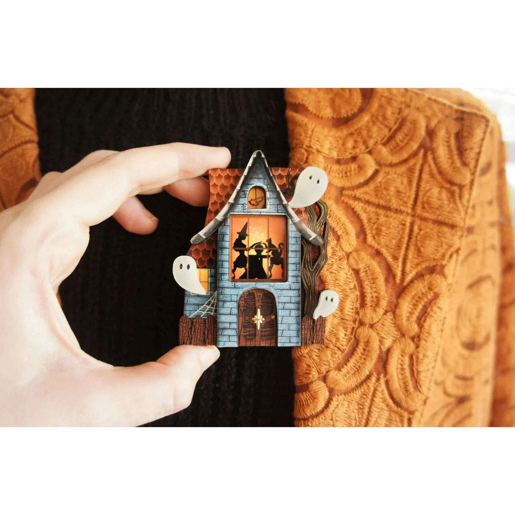 Haunted House Halloween Brooch by Laliblue | PRE-ORDER SHIPS IN 2-3 WEEKS