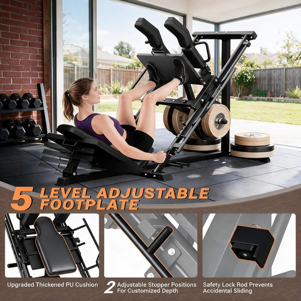 Heavy-Duty 2-In-1 Multifunctional Leg Press Hack Squat Machine (SAK24851)