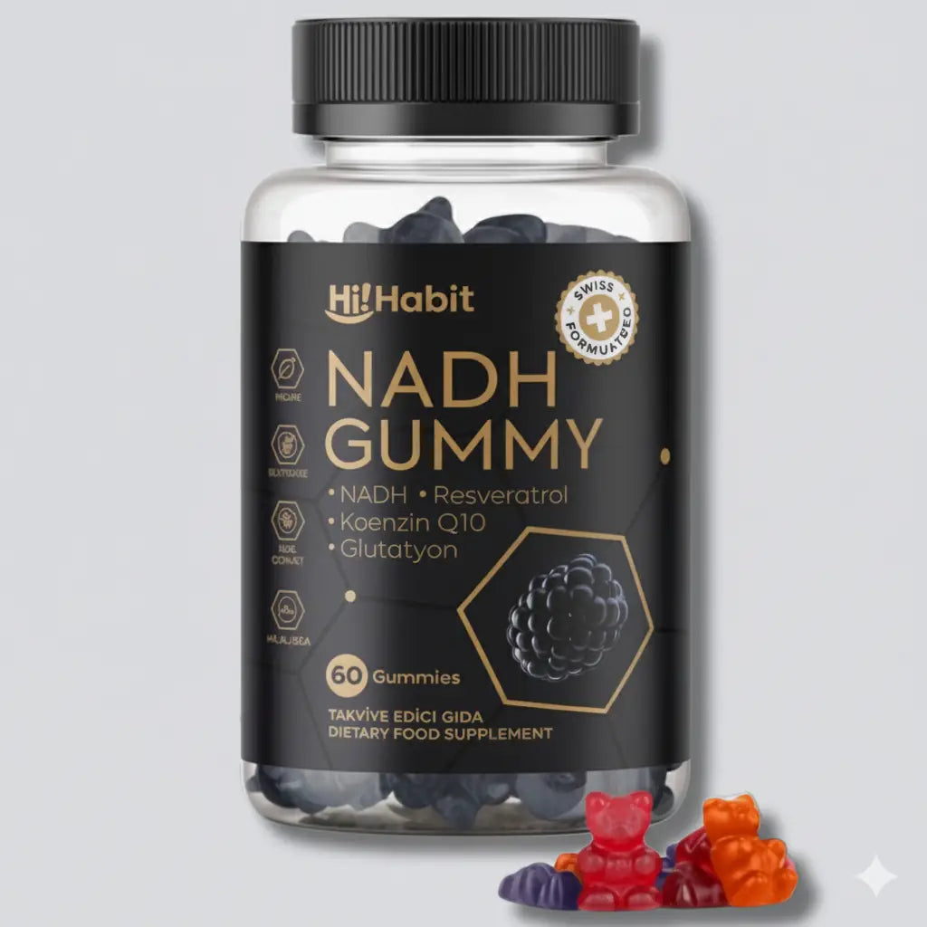 Hi Habit Nadh Gummy Vegan Supplement with Q10 & Glutathione 60ct