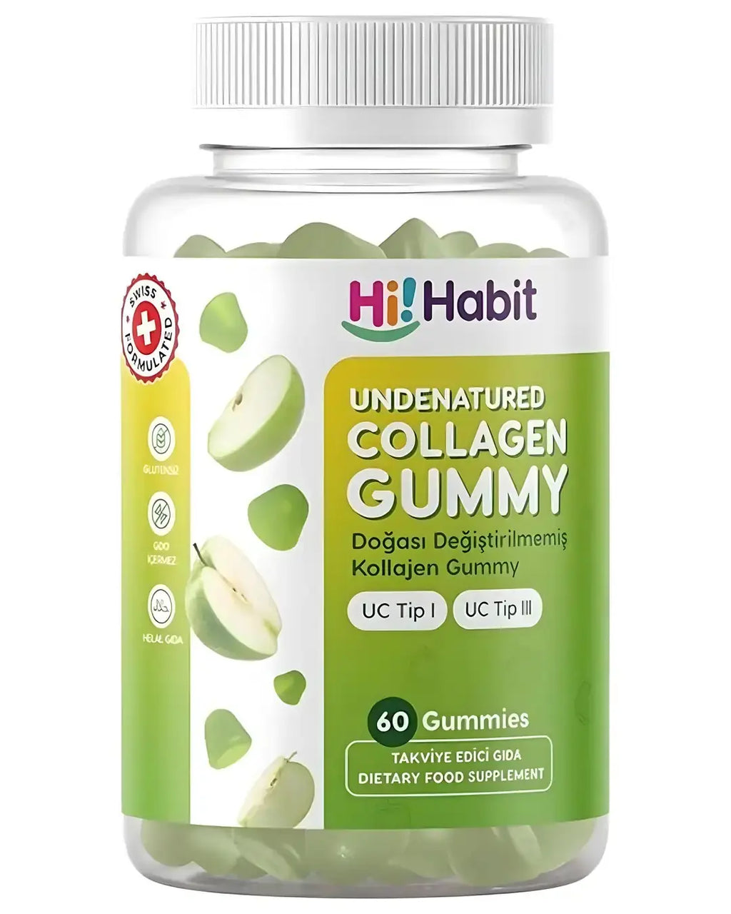 Hi Habit Undenatured Collagen Gummy for Skin Support 60 Count