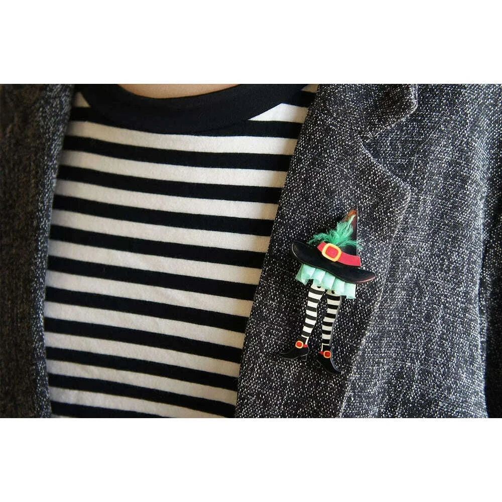 Hidden Witch Halloween Brooch by Laliblue | PRE-ORDER SHIPS IN 2-3 WEEKS