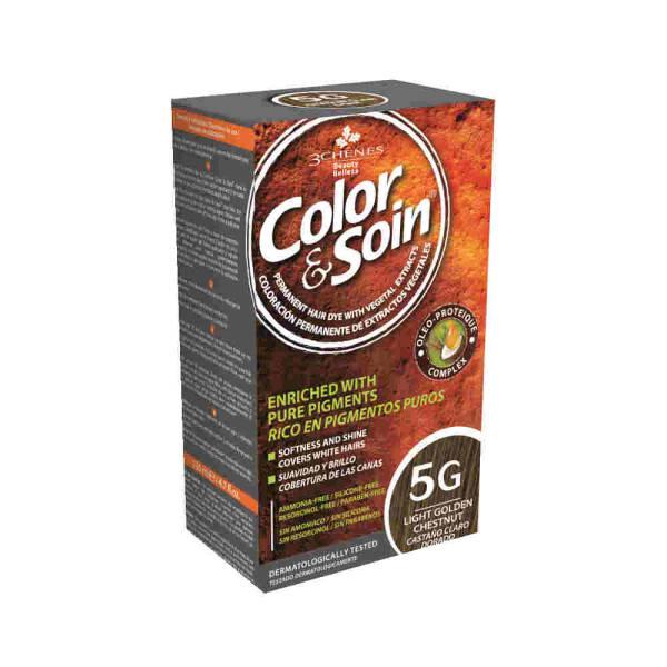 Color&Soin Natural Ammonia-Free Hair Dye - Light Golden Chestnut 5G