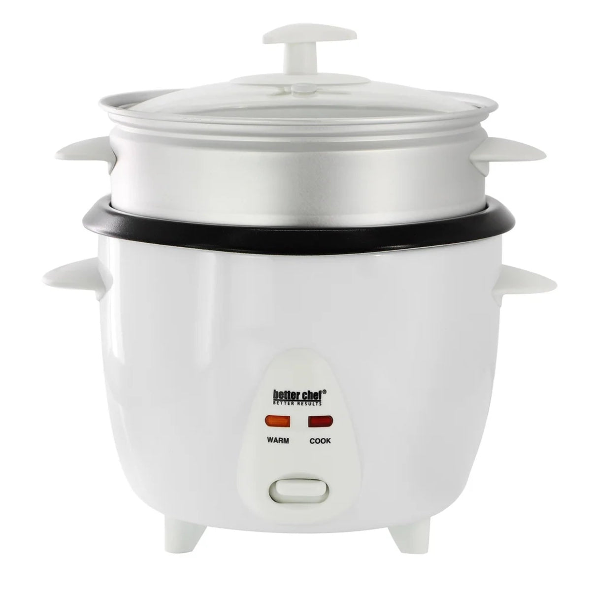 Better Chef 5/10-Cup Ceramic Pot Rice Cooker W/Steamer - IM-4050CR